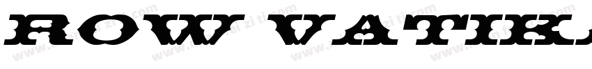 Row Vatikano Black字体转换